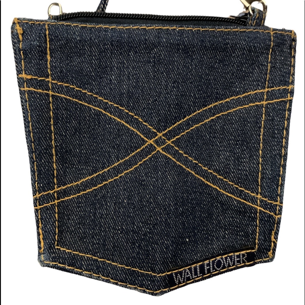Denim small cross purse